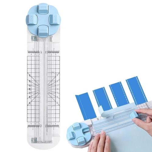 Doyeemei Paper Cutter, Card Cutter, 4 Line Selection, Slide Cutter, Paper Trimmer, Small, Lightweight, Portable Mini Cutter for Cardboard, Photos, Sta