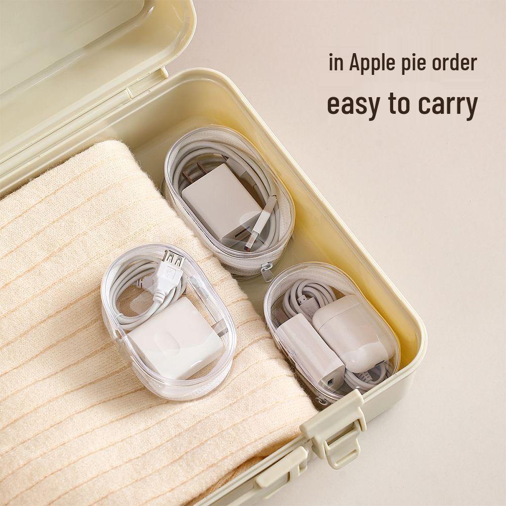 Portable Travel Organizer: Data Cable, Charger, Earphone & Phone Storage Pouch