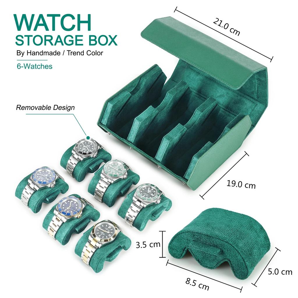 Watch Box Travel Roll Cases for 2/3/4/6/8 Watches Storage Display Case Watch Protector Organizer Shockproof Case for Men Women