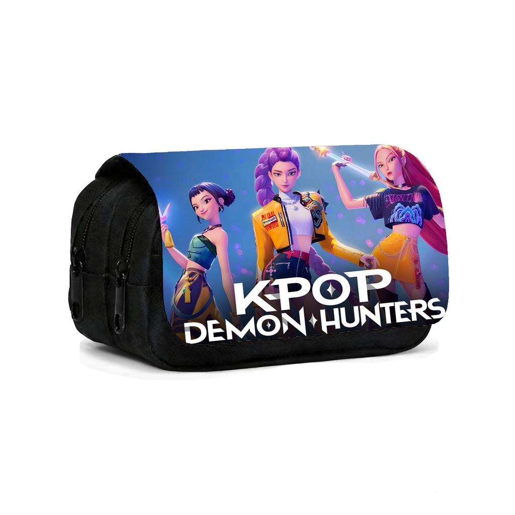 K-Pop Witch Hunters Children'S Double Flip Pencil Case Student Large Capacity Pencil Case Double Pencil Case