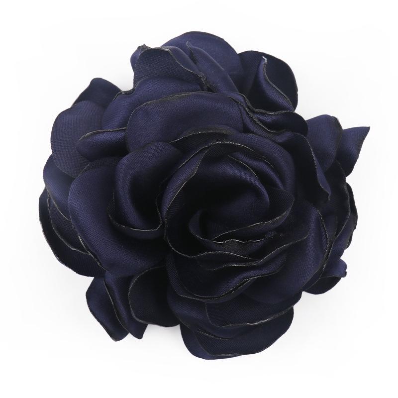 Burn Edge Rose Fabric Flower: 8.5cm Handmade Accessory for DIY Clothing and Jewelry