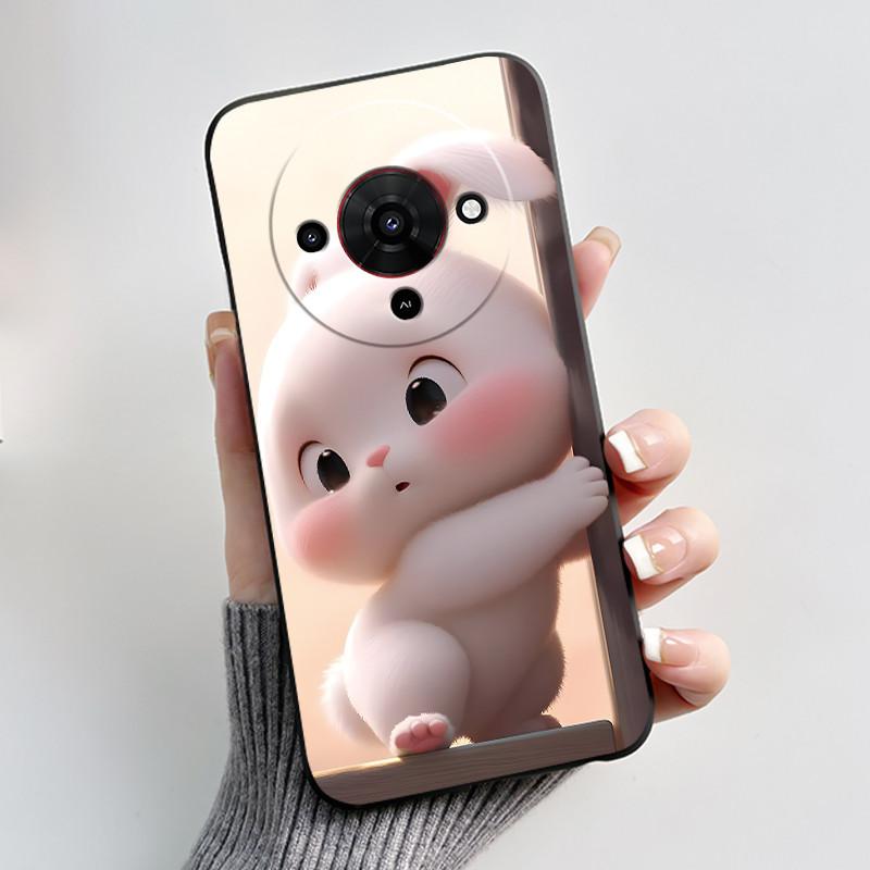 Cute Cartoon Case For ZTE Blade A76 5G Z2469N Capa Funda Printing Shell Protective Cover Soft Silicone Black Casing Coque