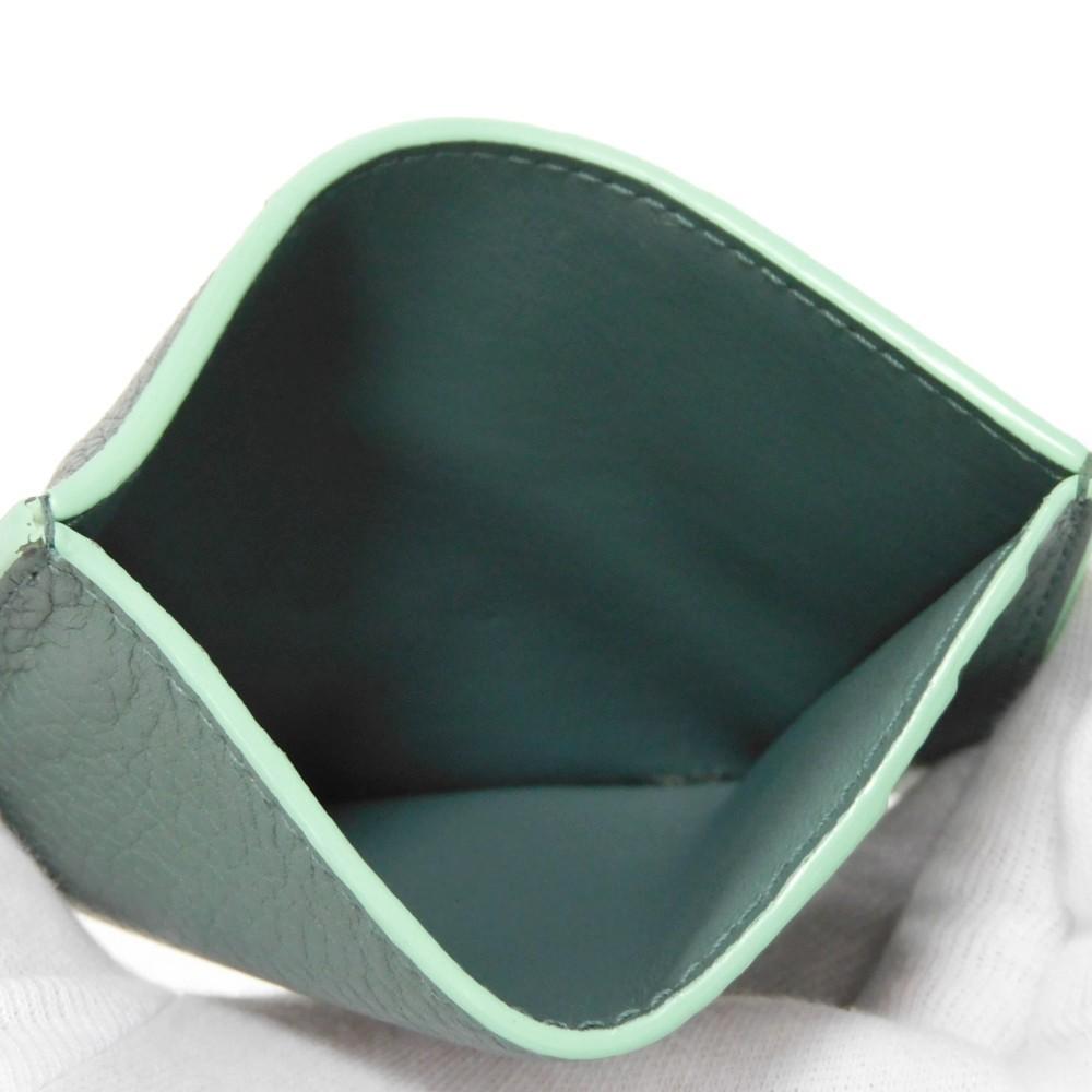 Used 11897 Cassette Credit Card Holder 7946 Inkwell RFID Maxi Intrecciato Light Green Men's from Japan AUTHENTIC