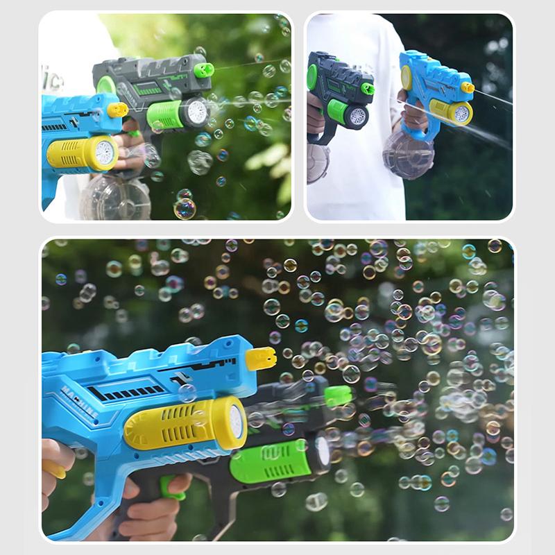 2026 New Electric 2 In 1 Water Gun Bubble Gun With Light Automatic Bubble Blaster Outdoor Toys For Kids Pool Beach Party