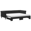 VidaXL Daybed with Trundle and Mattress Black 90x200 Cm Velvet 3197799