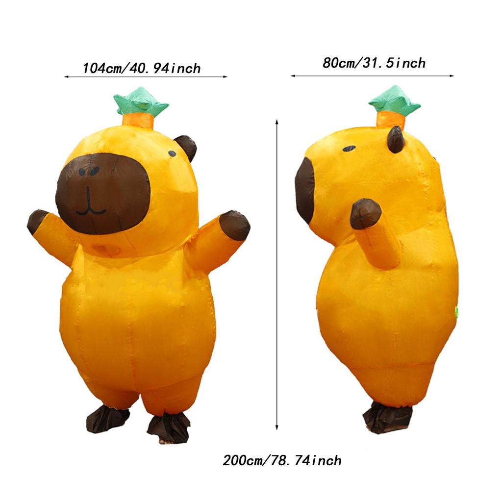 Inflatable Capybara Costume, Creative Cosplay Outfit for Carnival, Role Play Party