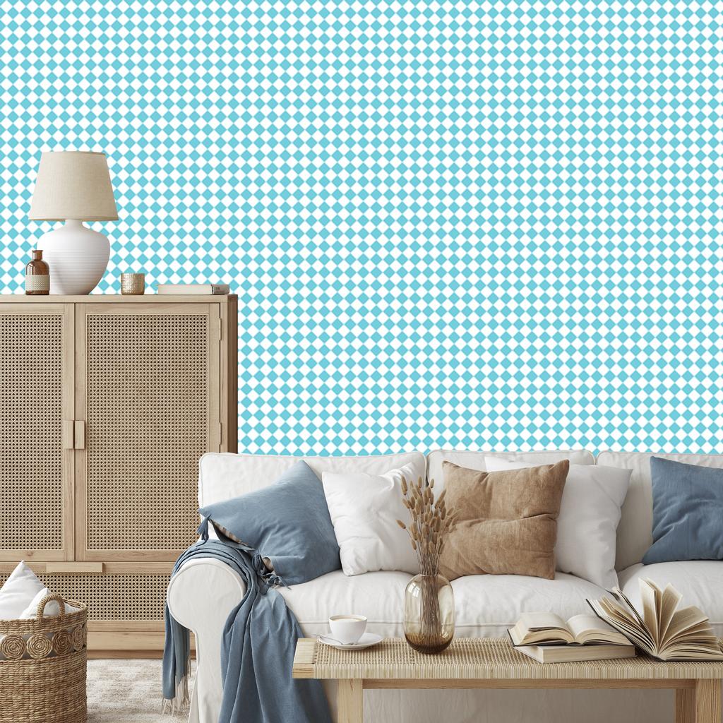Geometric rhombus celadon wallpaper for living room and bedroom 50x1000