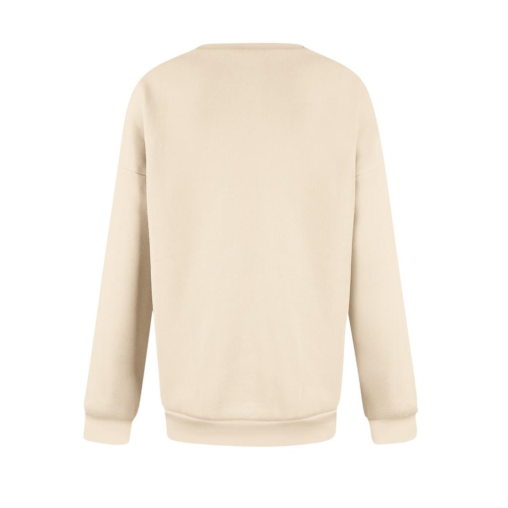 Women's Fashion Casual Round Neck Long Sleeve Top Printed Pullover Sweatshirt