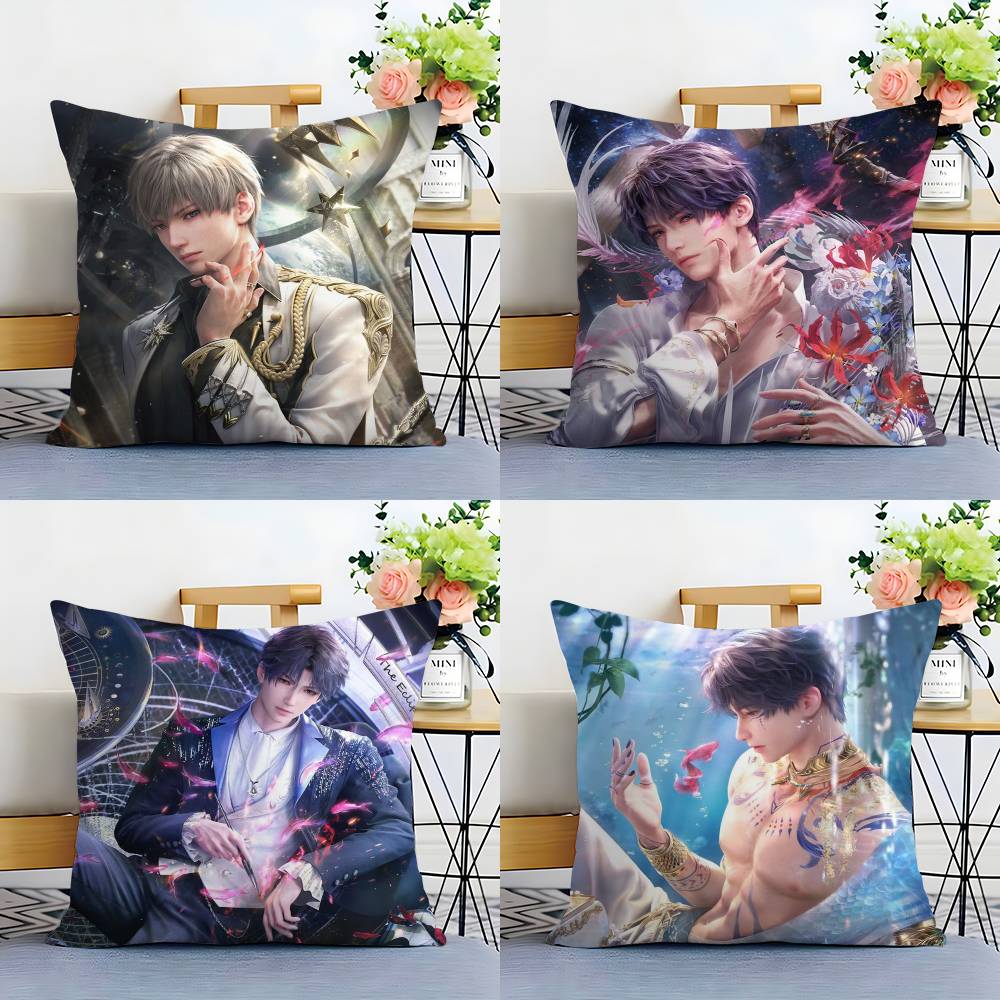 R-Rafayel Love D-Deepspace Pillow Case Sofa Living Room Bedroom Double-sided Printing Square Cushion Nap Time Cushion Cover