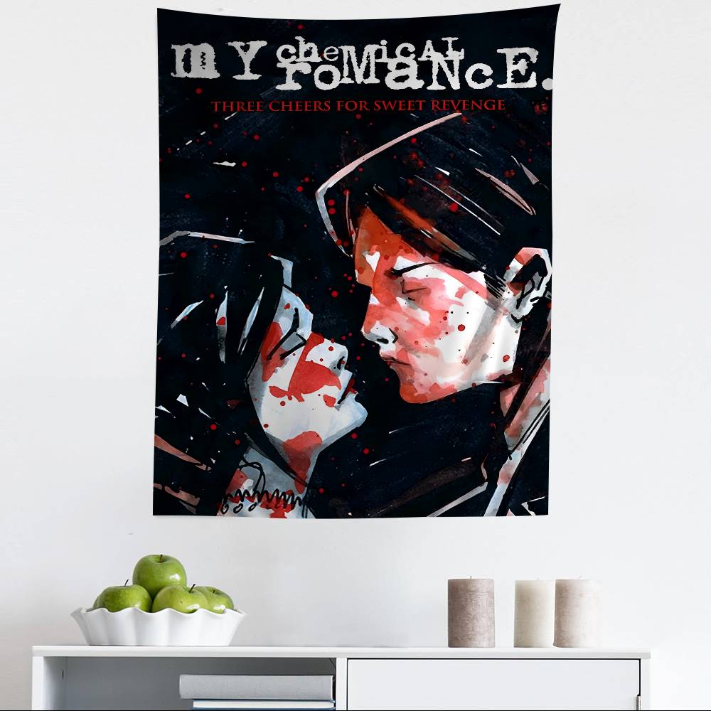 Band My CChemical RRomance Buntes Wandteppich-Wandbehang Böhmische Wandteppiche Mandala-Wandbehang-Tücher