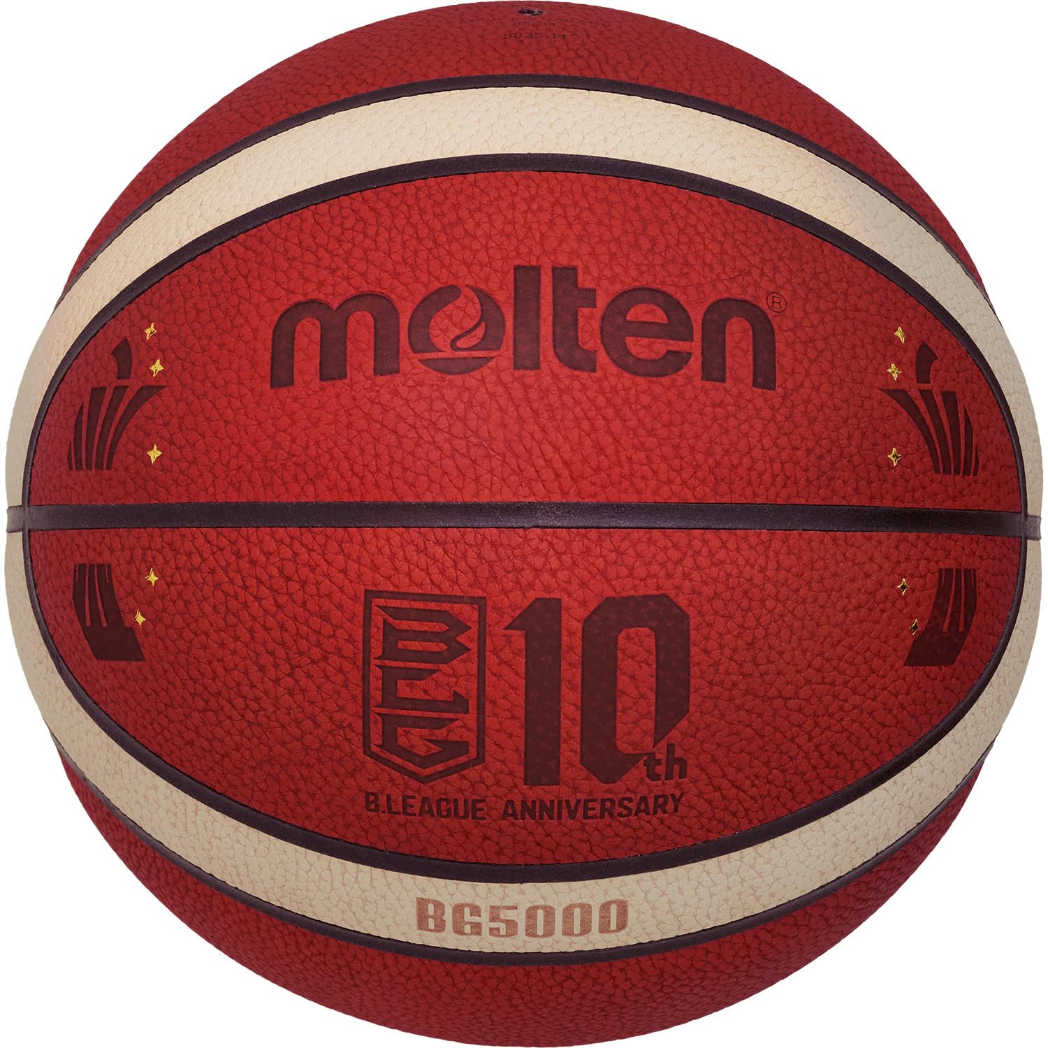 Molten BG5000 10th Anniversary Size Genuine B.League Basketball, 7, Leather, B7G5000-BL0