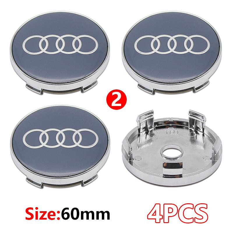 4Pcs 56mm Wheel Rim Hubcap Identity Overlay For 5w RS B8 B9 S A3 8V A4A6 C7 C6 A5 Q3 Q5 Q7 A1 Motorsport Tuning Accessoryw5