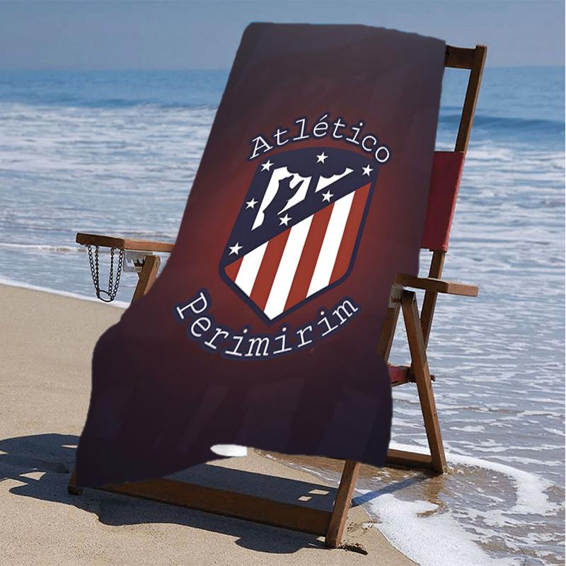 1pc Atletico Madrid Beach Towel, Beach and Seaside Swimming Pool Equipment, Fashion Pattern, Rectangular, Travel Essentials