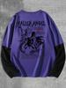 Unsex Y2K Goth Shirt Emo Alt Graphic Tee Long Sleeve Dark Academia T-Shirt Oversized Baggy Tops