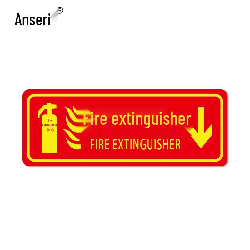 Ansell Economy Glow-in-the-Dark Fire Extinguisher Sign (10-Pack)