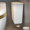JINGRUIXIANG Wall-Mounted Slim Trash Can with Lid