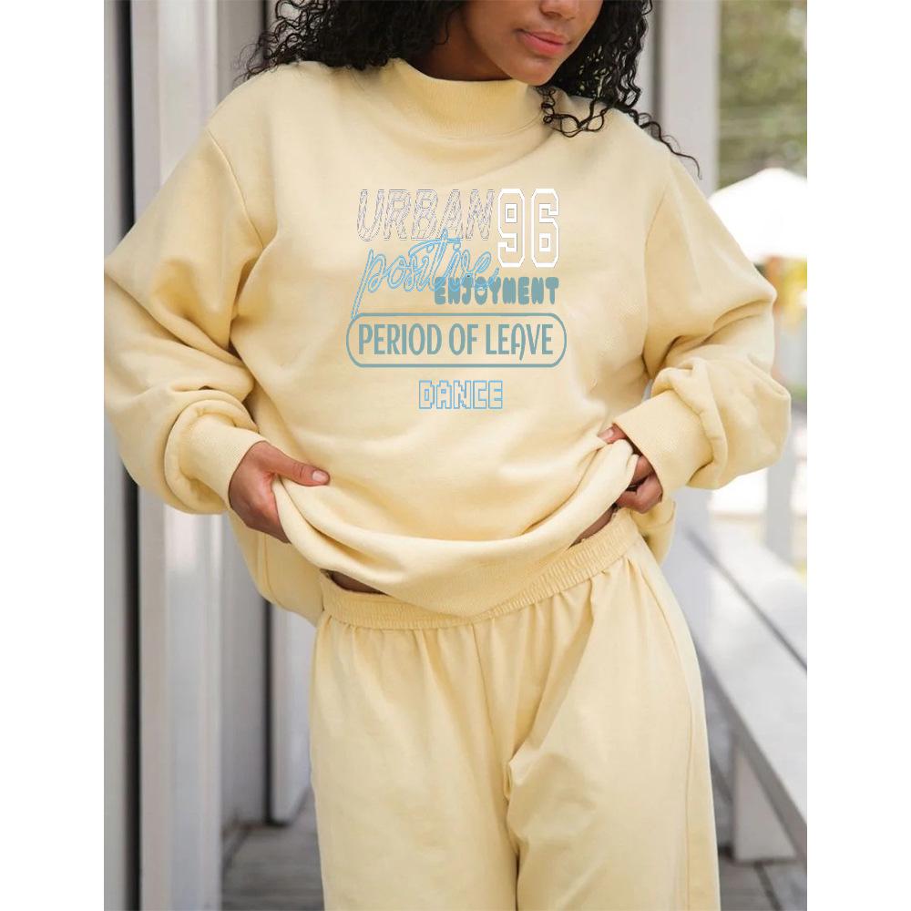 European-Style Women's Loose Casual Hoodie: Autumn Mid-High Neck, Versatile & Comfortable.