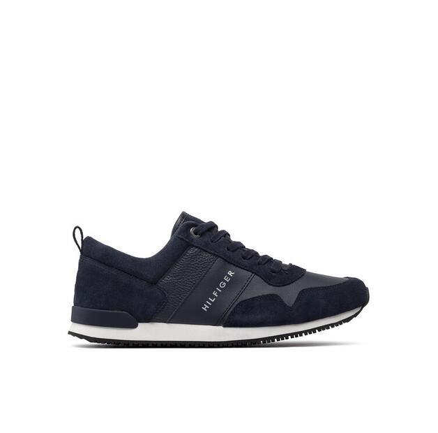 Мужские кроссовки Tommy Hilfiger Iconic кожа замша mix runner fm0fm00924 granatowy