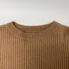 FOXEY 37519 Brown Wool X Cashmerex Silk Cropped Rib Knit Pullover Tops 38 BrownUsed