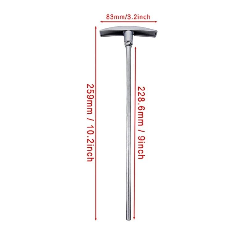 9inch Waste Valves Handle Extension Tube Rod With Handle Sewer Car Campers Waste Valves Replacement Extension Rod