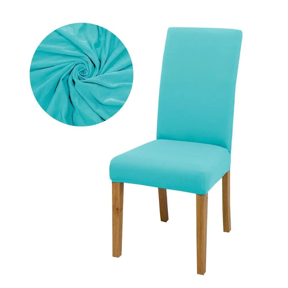 Solid Colors Chair Cover Dining Room Chair Seat Restaurant Weddings Banquet Hotel Elastic Flexible Stretch Spandex Chair Cover