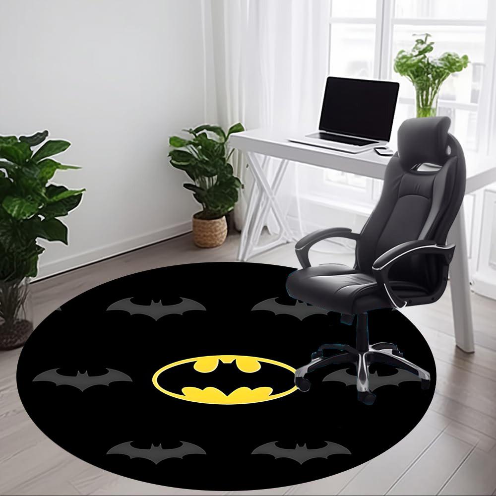 1pc Batman Signal Office Round Area Rug, Under Office Chairs Bedroom Living Room Home Decor, Room Deco, Available in Various Sizes