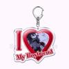 Pfp Sephiroth Acrylic KeyChain Pendant Key Ring I Love My Boyfriend Girlfriend Pink Heart Keyring for Bag Pendant Jewelry Gifts