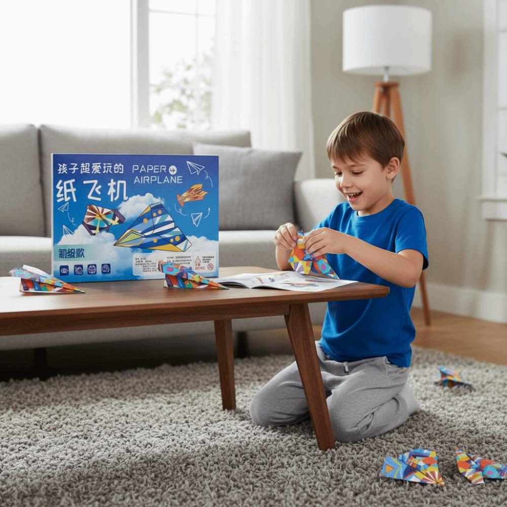 Montessori Airplane Origami Set Art Learning Versatile Paper Aircraft Toy Parent-child interaction