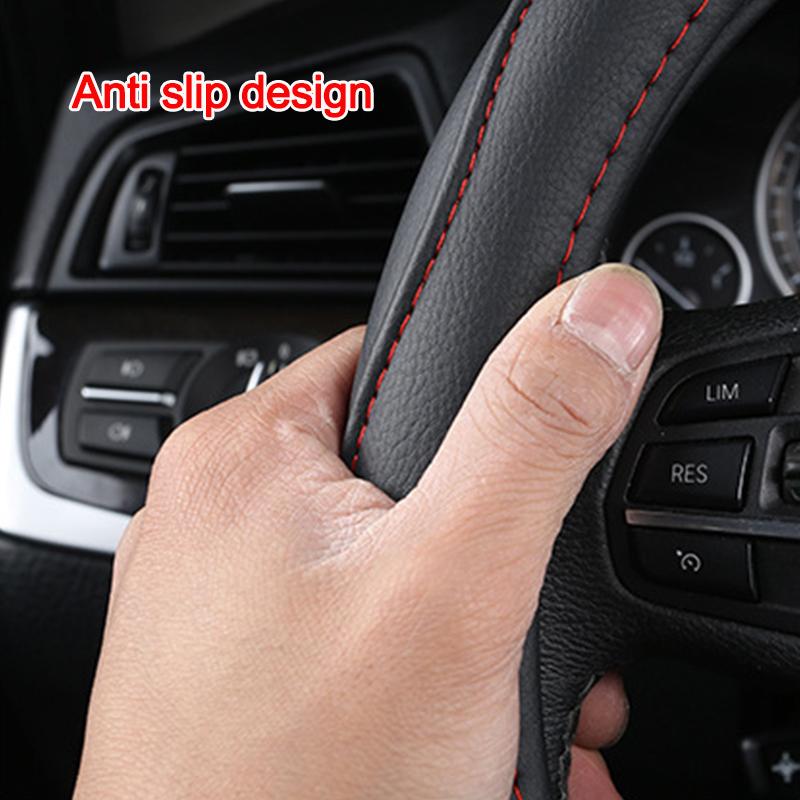 BHX1 O Type Car Steering Wheel Cover Wrap For Isuzu D-Max DMAX 2015 - 2021 2022 2023 2024 Auto Accesorioss Holder Protector
