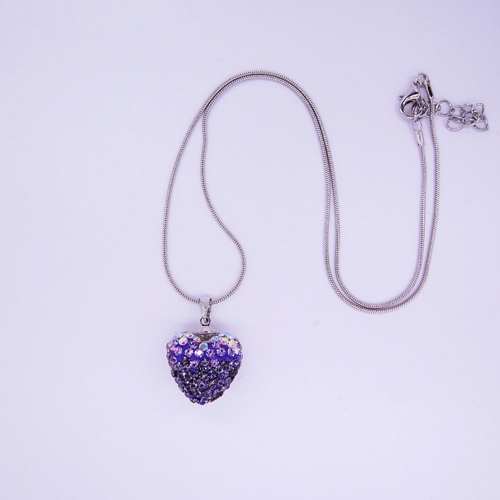 Women Spring Summer Lovely 16*18MM Pink&Red Color High Quality Rhinestone Strawberry Charm Pendant Chain Necklace Gift For Girl