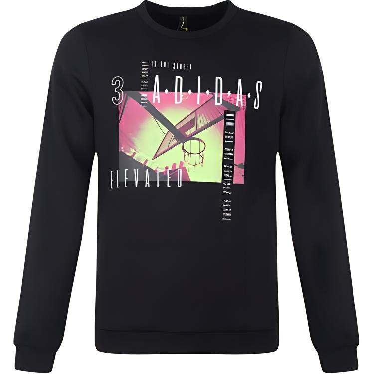 adidas neo M CS Sweatshirt Athleisure Casual Sports Round Neck Pullover Black Men s DZ8718 M