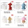 3D Domed Mushroom Shape Silicone Molds Miniature Mushroom House Aromatherapy Wax Soap Mould Welcome Nameplate Guidepost mold