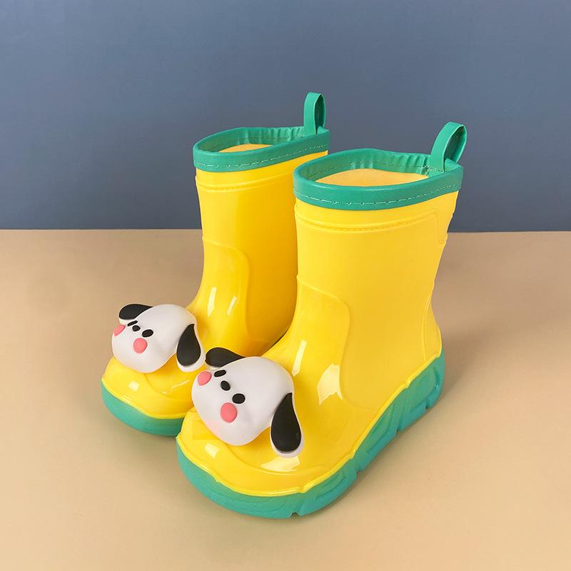 Children's rain shoes women's removable cartoon water shoes non-slip waterproof rain boots young children medium and small children baby boy boots