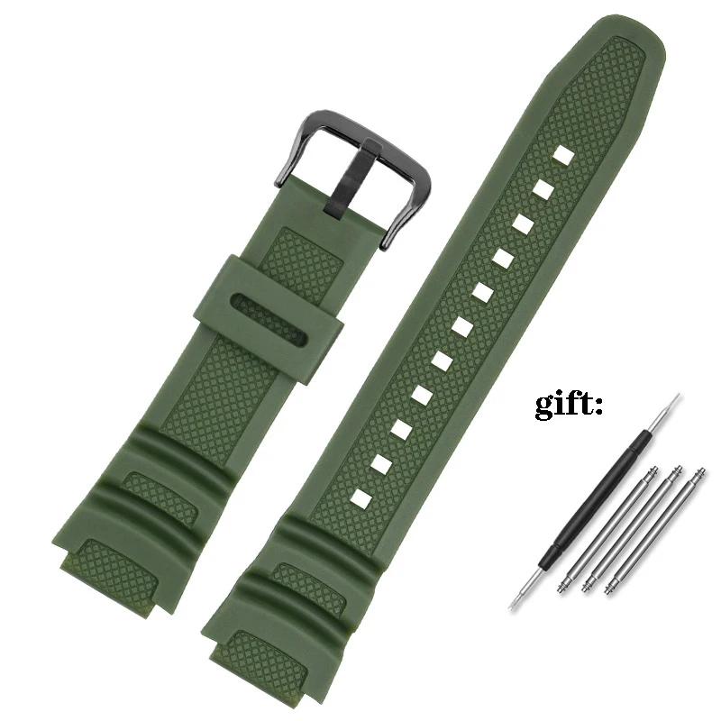 Gummiarmband für Casio AE-1200WH AQ-S810W MRW-200H W218H SGW-300/400 für Casio AE-1000W Uhrenzubehör Band 18mm