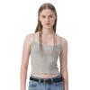 Yescci Slim Fit Short Lace Gray Cami