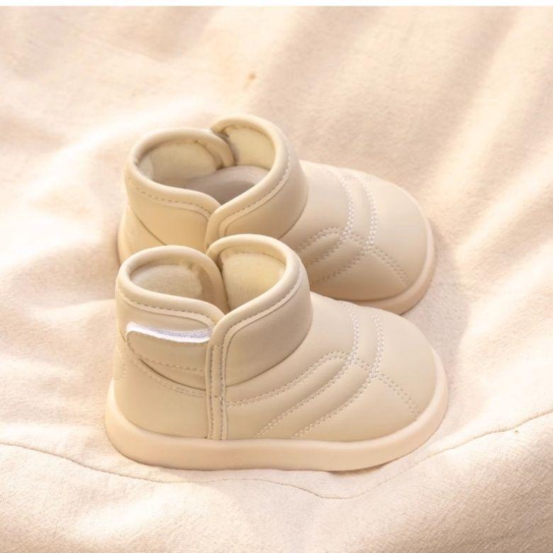 Waterproof Fleece-Lined Snow Boots for Toddlers (Ages 1-3) - Soft Sole First Walker Shoes for Boys & Girls