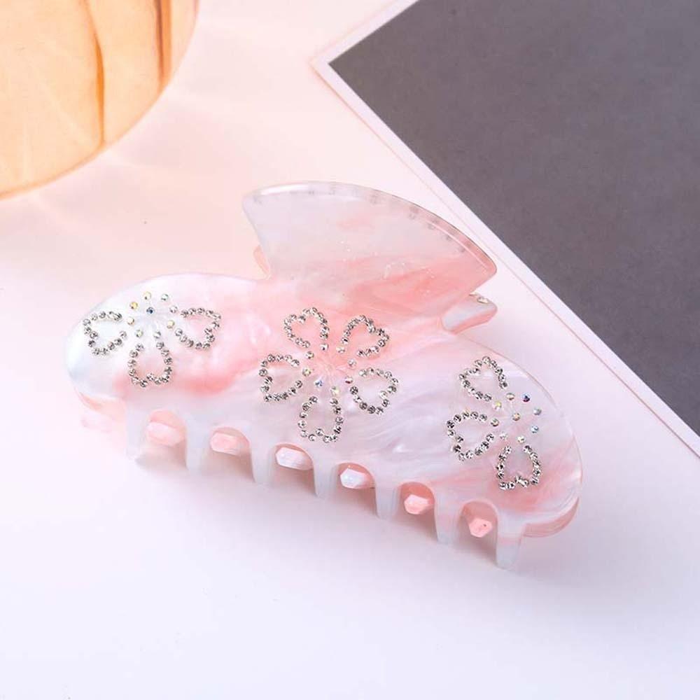 Koreanischer Stil Strass-Einlage Haarklammer Blume Acryl Haarklammer Damen Haiklammer Reise