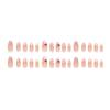 Blush Cat Eye Milkshake Gradual Change Flash Diamond Girl Bow Removable Manicure 30 Pieces