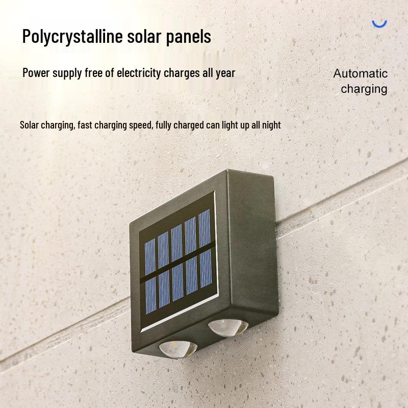 Outdoor Solar Wall Lamp - Waterproof Garden Fence & Courtyard Decoration