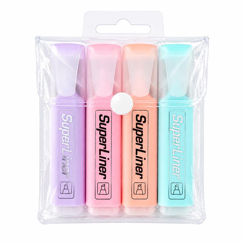 Fluorescent Highlighters: 4 or 6 Colors, Thick Tip, Large Capacity, Quick-Drying for Students and Journals