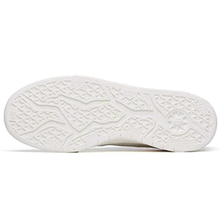 Anta Textile, Synthetic Leather Casual Waterproof And Wear resistant Low top Skateboard Shoes Men's White 112228061-1