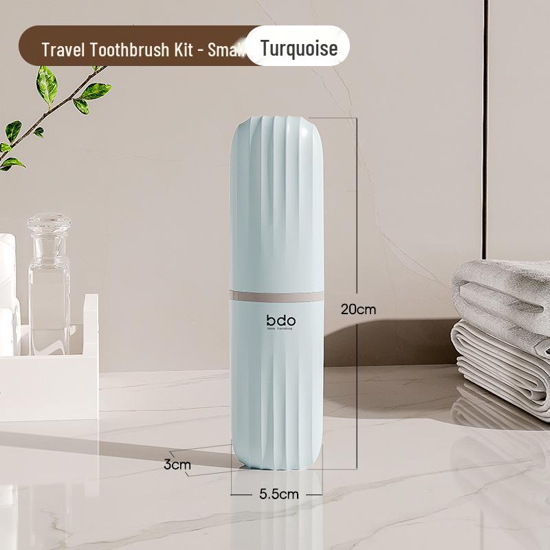 Portable Toothbrush and Mouthwash Holder Set with Toothbrushing Cup