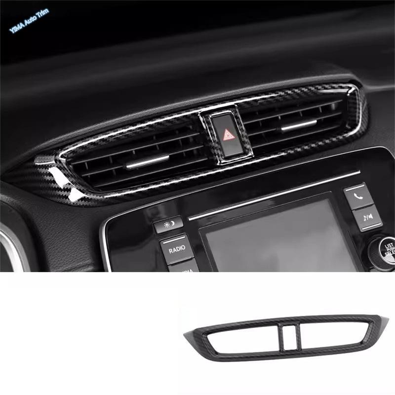 Car Styling ABS Interior Middle Air Vent Outlet Panel Cover Trim Frame Fit For Honda CR-V CRV 2017 2018 - Left Hand Drive
