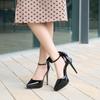 French High Heels For Women's Slim Heel Beautiful Versatile Bow European And American Elegant Shallow Mouth Pointed Toe Shoe