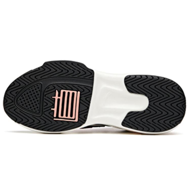 Anta Bastard Slip Resistant Abrasion Resistant Low top Sports Casual Shoes Women's Black Pink White 122038081-6