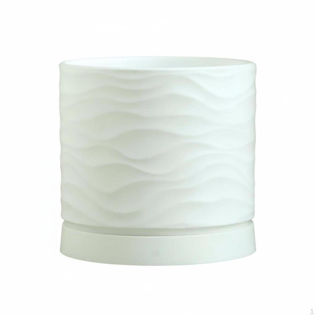 Ceramic Flower Pot with Tray, Modern Minimalist Design, Ins Inspired, Desktop Planter for Home