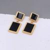 Fashionable Alloy Drop Earrings with Square Shape and Versatile Design