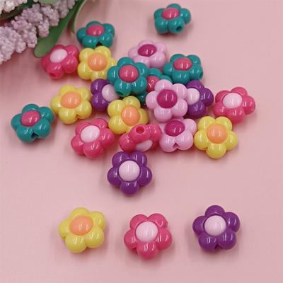 50 perline sciolte di fiori di moda per collane di braccialetti, accessori per gioielli, ciondolo creativo in acrilico tinta unita
