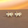 Bow Stud Earrings For Girls, Sweet And Gentle Earbone Studs, Ear Hole Earrings, Exquisite Mini Tremella Decoration