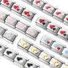1pcs Fashion 3 Styles Heart Love Charms Italian Links Fit 9mm Bracelet Stainless Steel DIY Making Women Jewelry